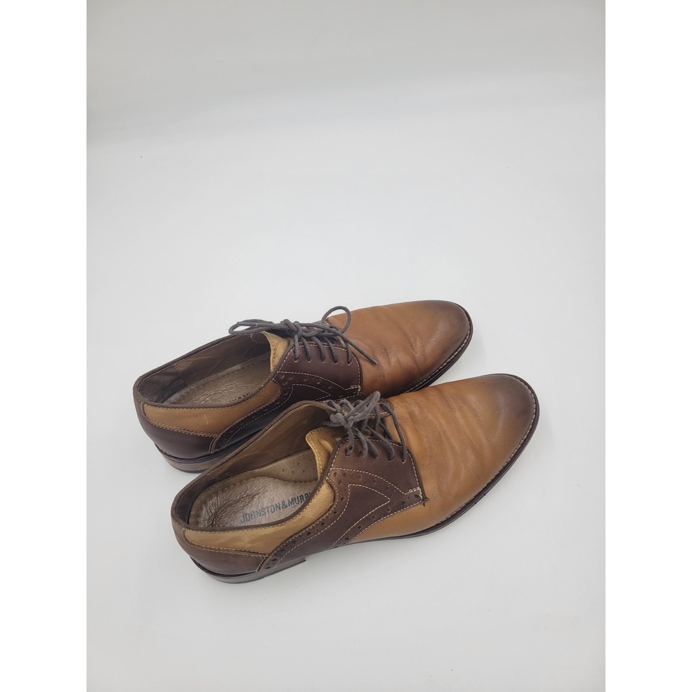 Johnson & Murphy Men's Brown Leather Lace Up Shoes Oxford Classic Cap-Toe Sz 8M - Picture 2 of 12